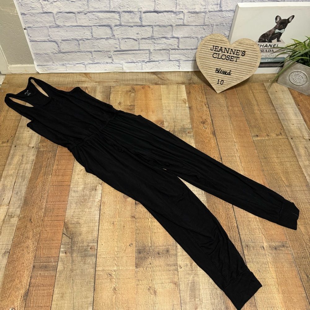 Aerie Racerback Tank Jumpsuit Jogger Black small - Picture 6 of 13
